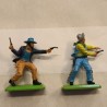SOLDATINI BRITAINS DEETAIL lotto Due Cowboys 1971 base quadrata Made in England