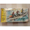Set Tre Sommozzatori E Canotto 1/35 Modello In Kit Di Montaggio Plastica Heller