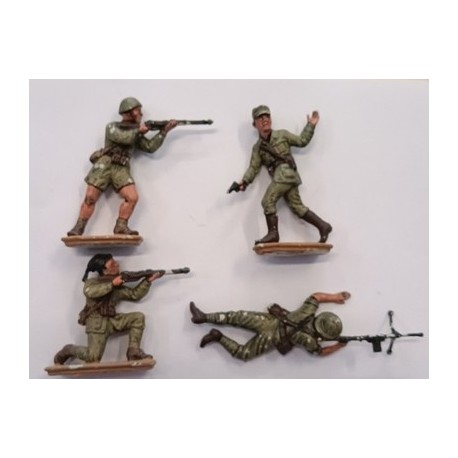 SOLDATINI 1/32 Quattro Fanti Italiani Nord Africa WW2