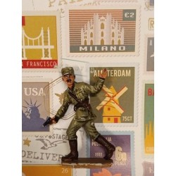 Italia WW2 Ufficiale Italiano In Nord Africa Dipinto A Mano 1/32