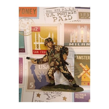 Fanteria Tedesca Elite 1944 - Ardenne WW2 1/32 SOLDATINO dipinto a mano Metallo