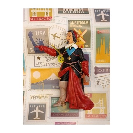 Cardinale Richelieu statuina Papo 9 Cm.  Personaggi Storici Da Collezione