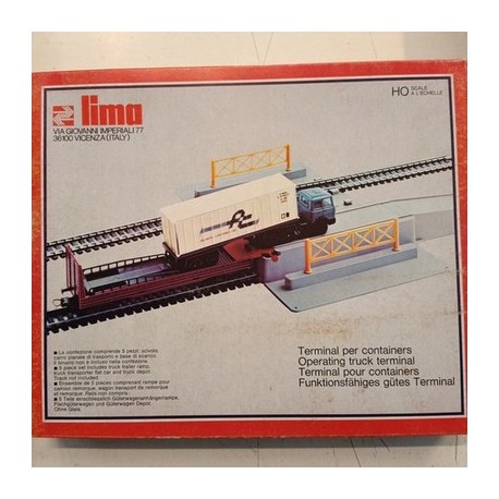 Terminal Per Container Scala 1/87 Ferroviario Lima '80 Con Scatola Incompleto 
