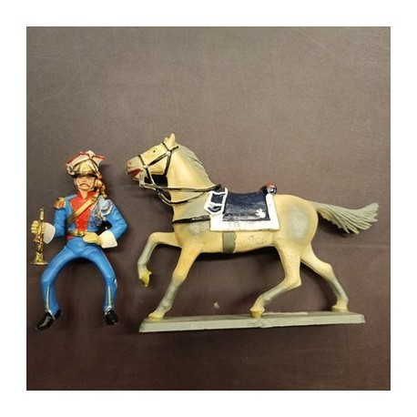Starlux Trombettiere Ulani Francesi Napoleonici a Cavallo - 1/32 '70