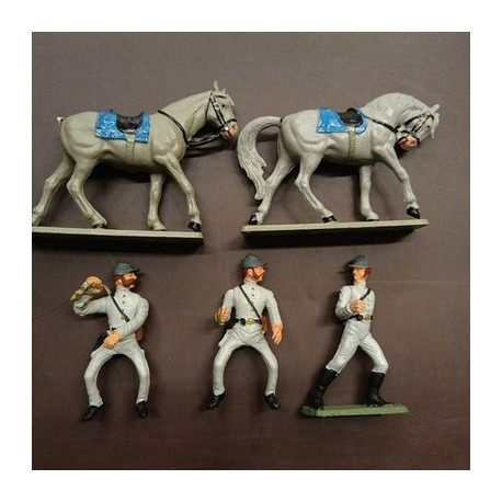 Bundle cinque pezzi Sudisti Confederati Starlux - 1/32 '70