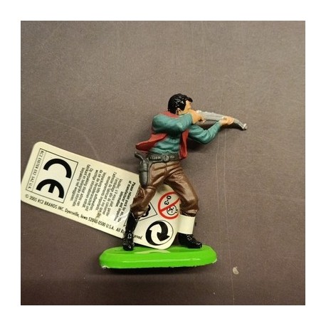Cowboy a piedi con fucile 1/32 Britains Base in Metallo
