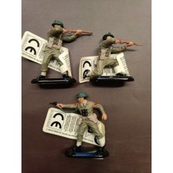Britains Bundle tre Fanti Inglesi 2a Guerra Mondiale 1/32 Base in Metallo