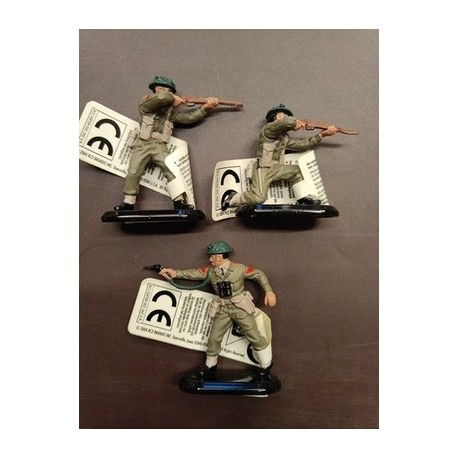 Britains Bundle tre Fanti Inglesi 2a Guerra Mondiale 1/32 Base in Metallo