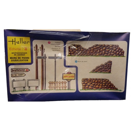Muri di Pietra e Segnalazioni - set 1/35 kit di montaggio in plastica Heller 140