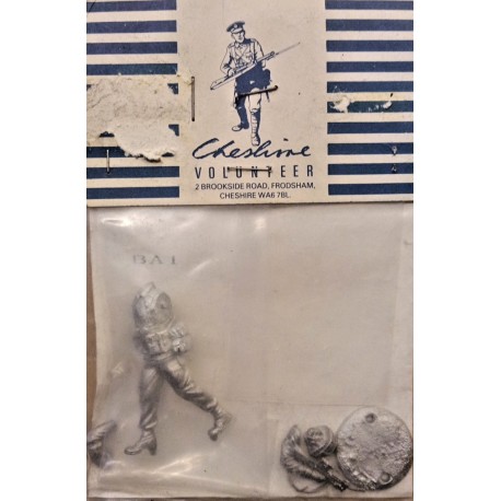British Infantry '80 Private Combat Metal Soldier kit 54 mm Cheshire Volunteer