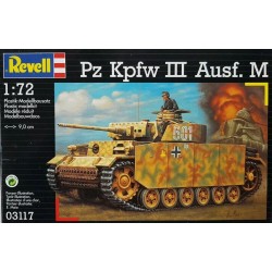 Pz kpfw III Ausf M Tank Plastic Model Kit 1/72 03117 Revell