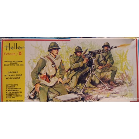 French Combat Group WW2 - 1/35 Heller Plastic kit Military Figures Soldatini 143