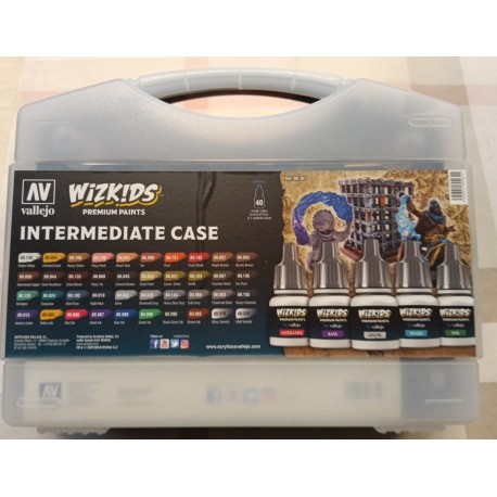 Vallejo Game Color Set INTERMEDIATE CASE WIZKIDS 40 colori 8 ml. Vallejo