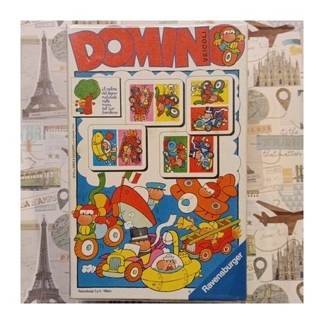 DOMINO VEICOLI Ravensburger Gioco Educativo Vintage