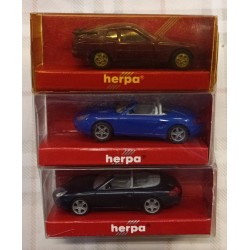 PORSCHE - lotto 3 mod. - Boxter + C4 Cab + 944 - 1/87 H0 - Herpa art.vv