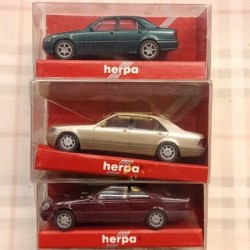 MERCEDES MB - lotto 3 mod. - S600 + CKL Fac. + 600 SEC - 1/87 H0 - Herpa