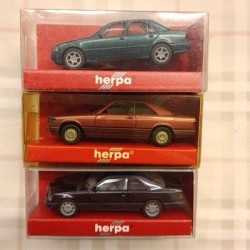 MERCEDES MB - lotto 3 mod. - 560 SEC + CKL Fac. + E320 Coupe - 1/87 H0 - Herpa