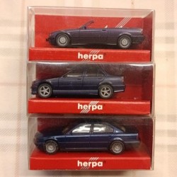 BMW - lotto 3 mod. - S7er - AC sch. - S3er Cabrio - 1/87 H0 - Herpa art.vv