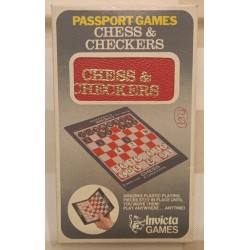 Scacchi e Dama- marca INVICTA '70 Scacchiera completa da viaggio Chess