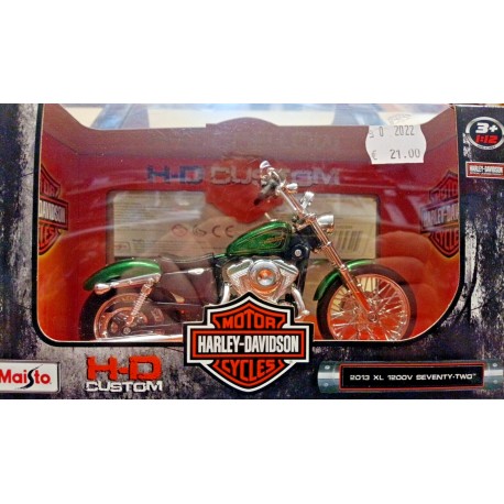 Harley Davidson HD Custom 2013 XL 1200V SEVENTY-TWO 1:12 Maisto die-cast