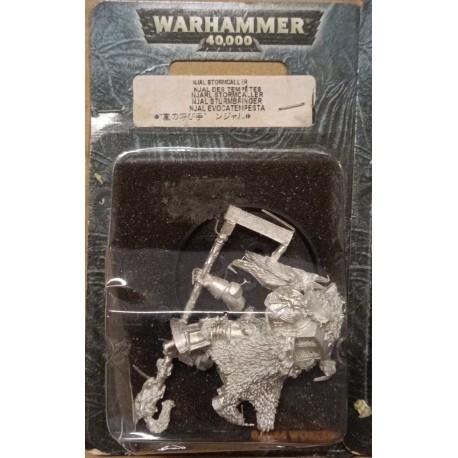 Warhammer 40K Space Wolves Njal Stormcaller Sturmbringer metallo raro nuovo