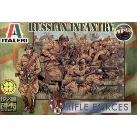 Russian Infantry WWII Figures 50 Soldiers 1/72 N°6057 Italeri