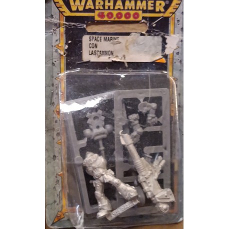 Warhammer 40K Space Marine Lascannon HW  metallo raro nuovo