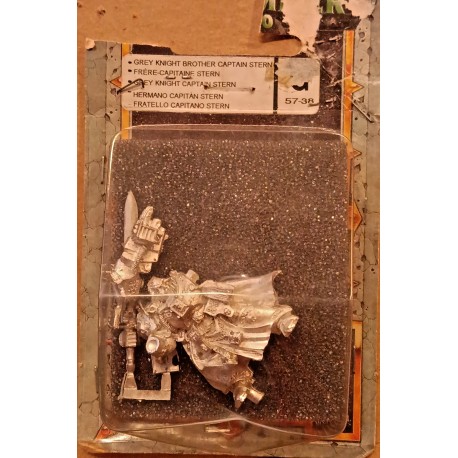 Warhammer 40K Grey Knight Brother Captain Stern metallo raro nuovo