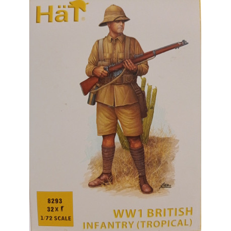 WWI British Tropical Infantry Figures Soldiers 1/72 Cod 8293 Hat Soldatini