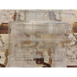 DATHO contenitore trasparente in plastica 10 posti per sorpresine KINDER ecc.