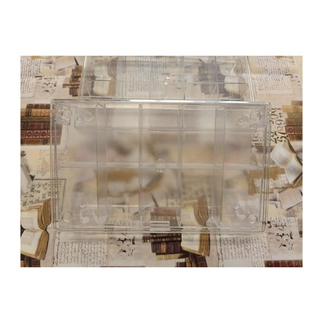 DATHO contenitore trasparente in plastica 10 posti per sorpresine KINDER ecc.