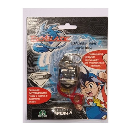 BEYBLADE DRIGER PORTACHIAVI BASIC FUN GIOCHI PREZIOSI KEYCHAIN NERO GRIGIO 1193