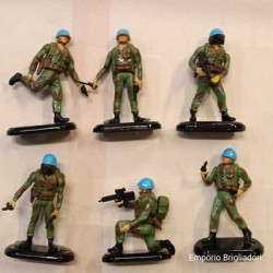 Britains Bundle SEI Soldati Inglesi Caschi Blu ONU 1/32 Base in Metallo 1992 B