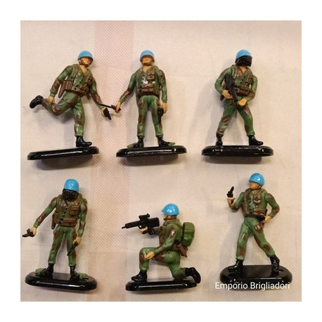 Britains Bundle SEI Soldati Inglesi Caschi Blu ONU 1/32 Base in Metallo 1992 B