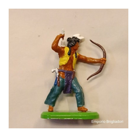 Britains Indiano con arco 1/32 Base in Metallo ('90) soldatino