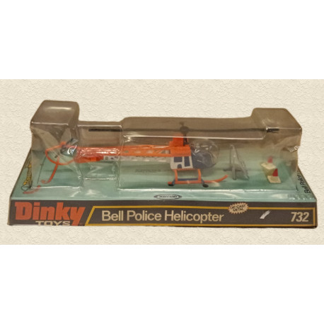 DINKY TOYS - BELL POLICE HELICOPTER - eicottero Art.732 Vintage '80