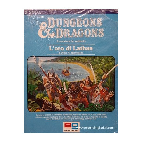 D&D Dungeons & Dragons 1983 MODULO AVVENTURA X SOLO L'ORO DI LATHAN EG