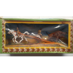 CROMOPLASTO CARRO DEL FAR WEST - INDIANI e BISONTE vintage