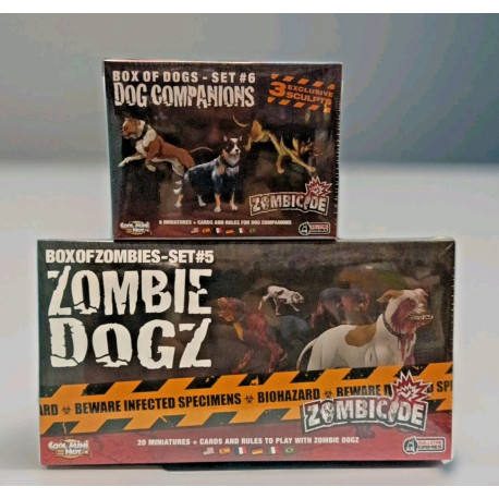 Zombicide Espansioni -5 e -6 DOG COMPANIONS + ZOMBIE DOGZ - CMON SIGILLATE