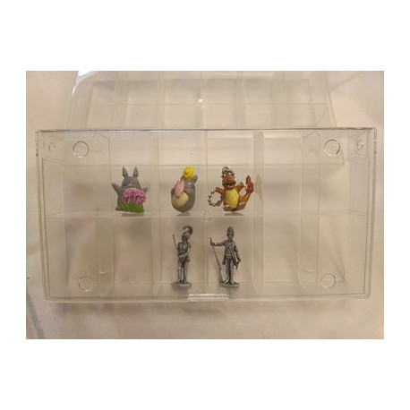 Contenitore DATHO trasparente in plastica 12 POSTI x sorpresine KINDER o simili
