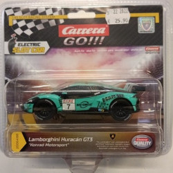 Slot car Carrera Go!!! LAMBORGHINI HURACAN GT3 CONRAD 1/43 Electric