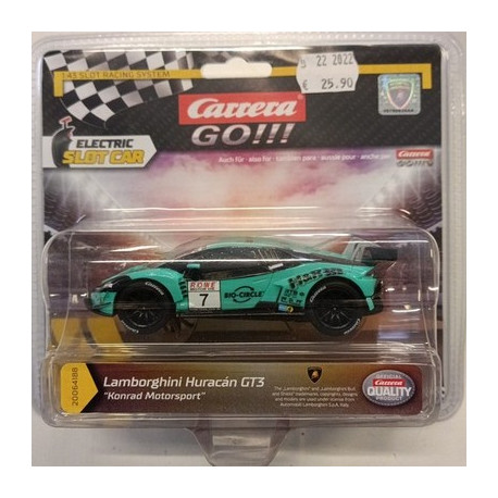 Slot car Carrera Go!!! LAMBORGHINI HURACAN GT3 CONRAD 1/43 Electric
