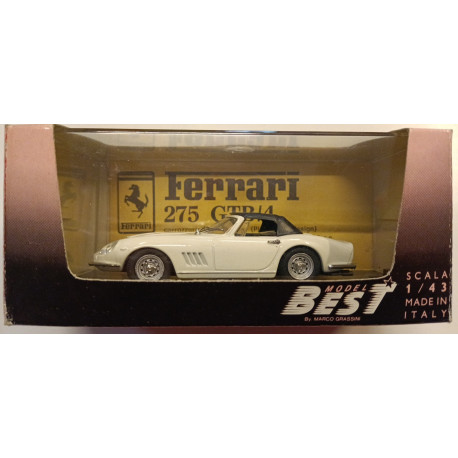 Ferrari 275 GTB/4 Spyder Bianca con Capottina - Model Best 1/43 - 9004