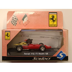 Solido 1/43 Ferrari V12 F1 Rouen 68 Nuova in Scatola MIB Diecast Vintage France
