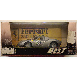 Ferrari 250 LM 1964 Silver -69 - Bridge Hampton 65 - Model Best 1/43 - 9017