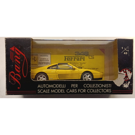 Bang 1/43 Ferrari 348 ts Stradale Yellow Gialla Nuova Scatola Made in Italy 8002