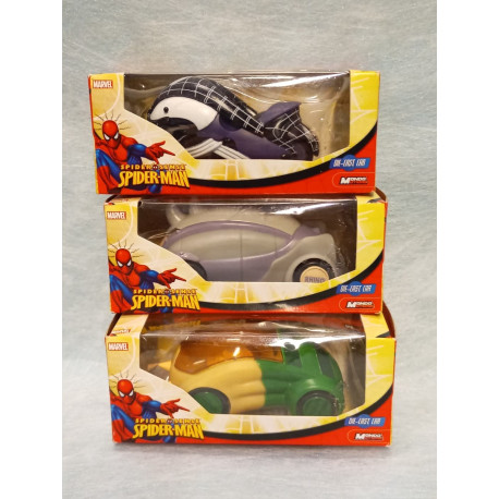 Lotto 3 Modellini Marvel Spider-Man MONDO MOTORS Die-Cast 2010 NUOVI 1:64