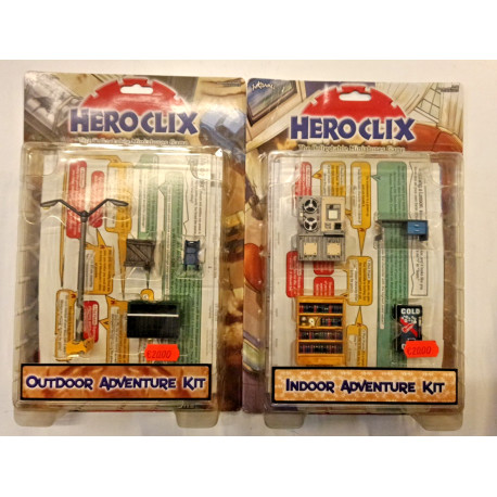 Lotto HeroClix Adventure Kit Vintage 2002 (Outdoor + Indoor) WizKids SIGILLATI