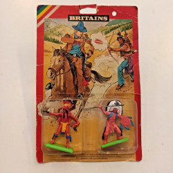 Vintage Britains 1983 Wild West Indiani Soldatini Blister Sigillato da magazzino