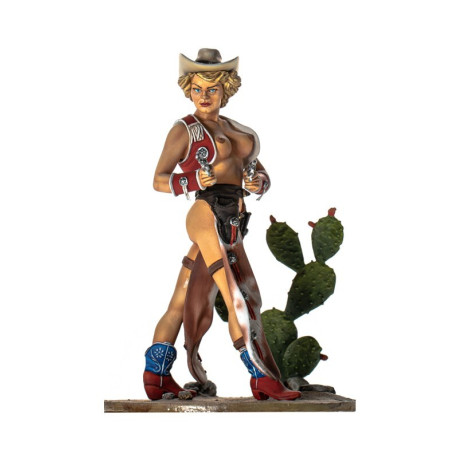 Girls 3D Series 80 mm. miniature Cowgirl G-022 - Andrea Miniatures KIT